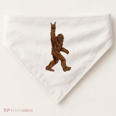 Bigfoot Rock On USA-Made Doggie Bandana
