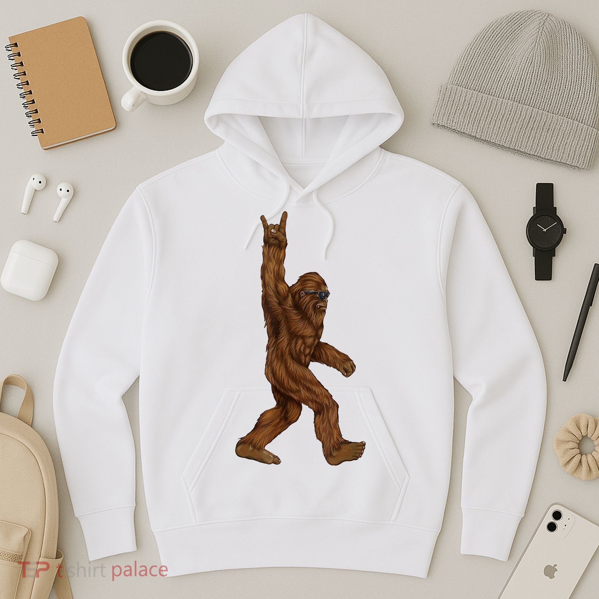 Bigfoot Rock On Hoodie