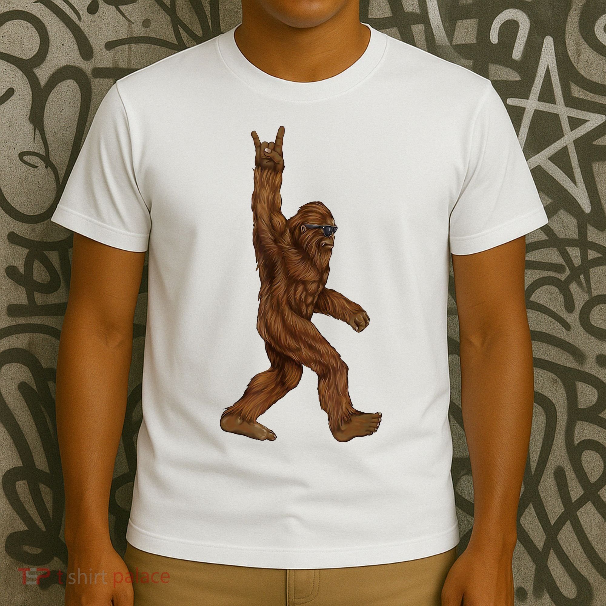 Bigfoot Rock On T-Shirt