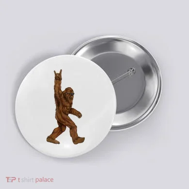 Bigfoot Rock On Button