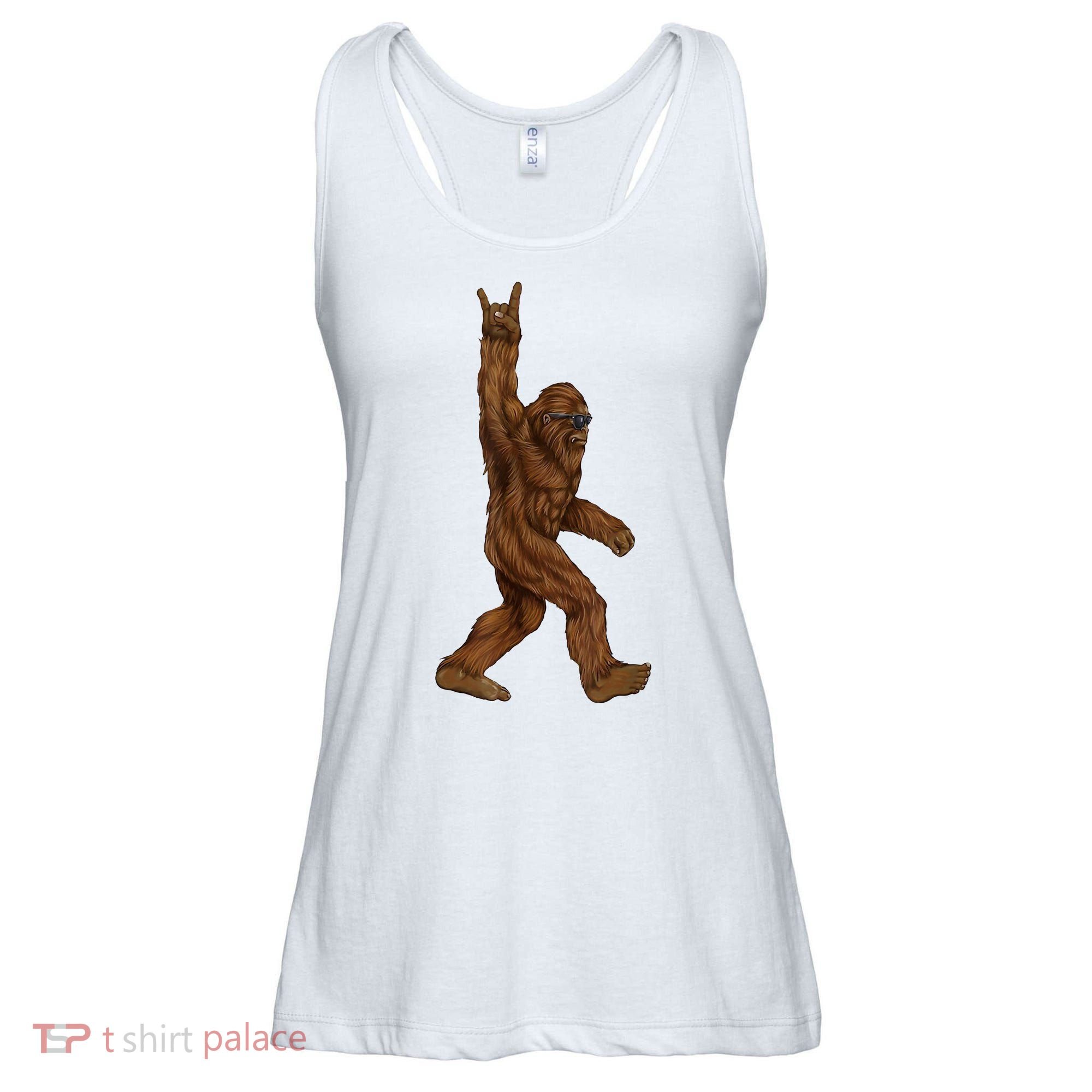 Bigfoot Rock On Ladies Essential Flowy Tank