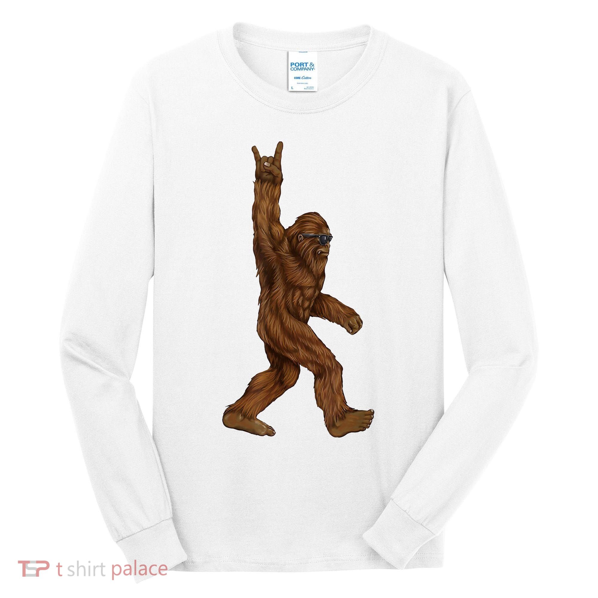Bigfoot Rock On Tall Long Sleeve Shirt