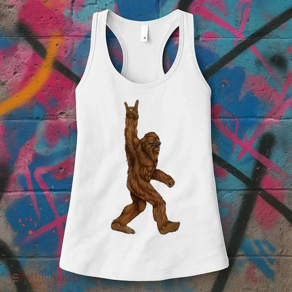 Bigfoot Rock On Women's Tank Top