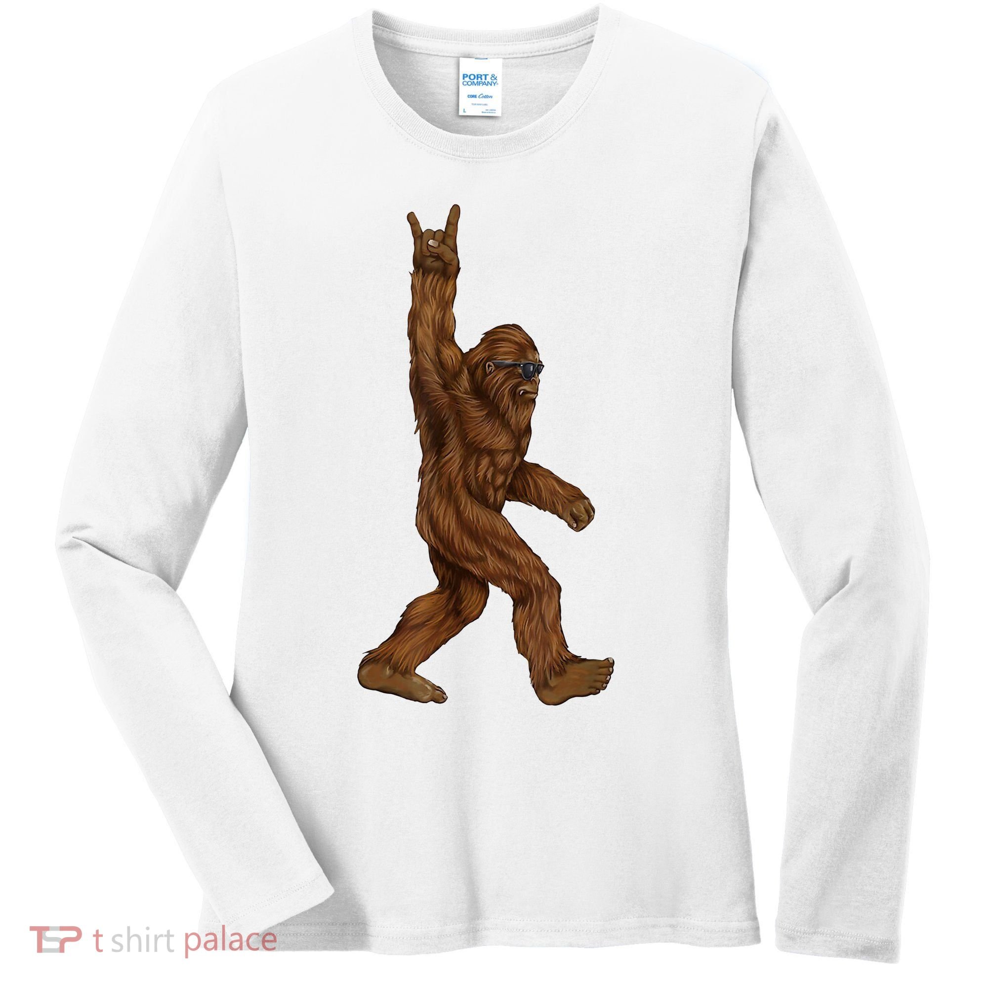 Bigfoot Rock On Women's Long Sleeve Shirt