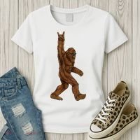 Bigfoot Rock On Women's T-Shirt thumb 3