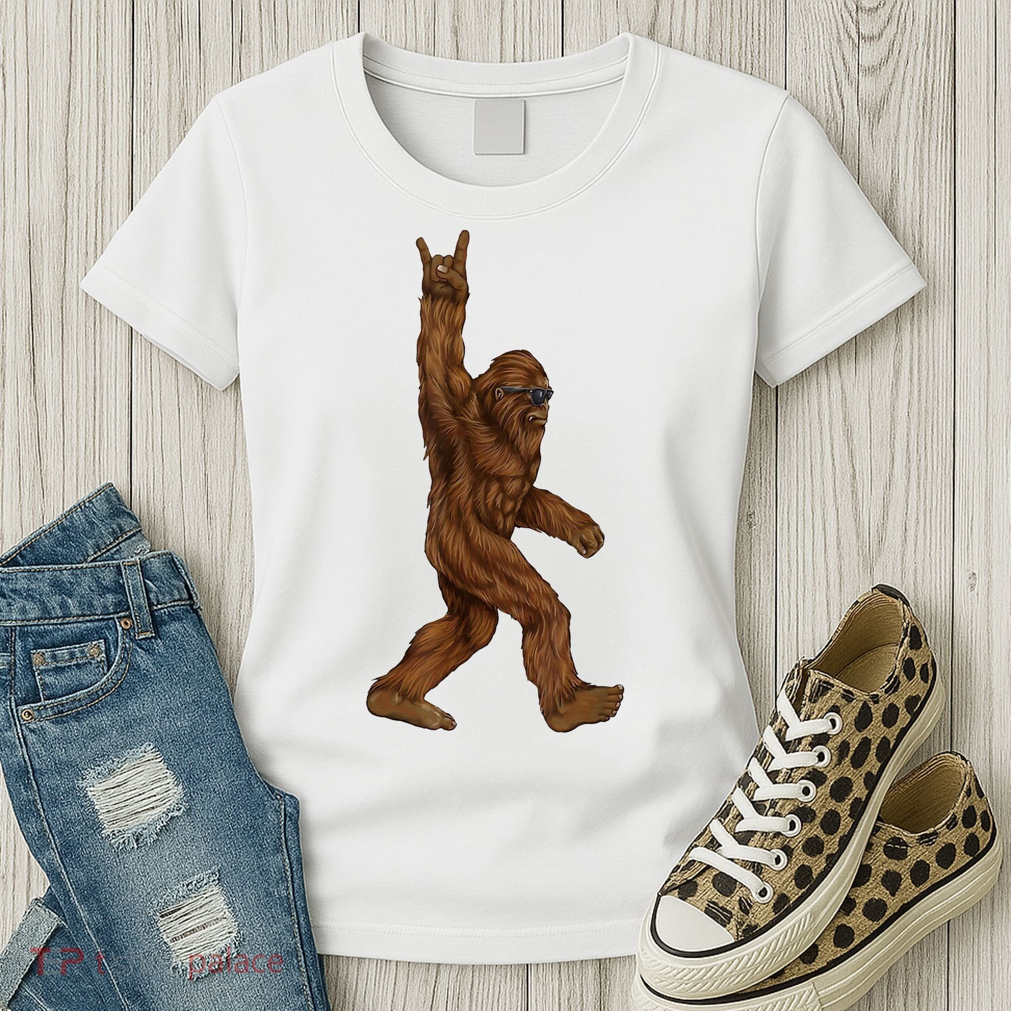 Bigfoot Rock On Women's T-Shirt