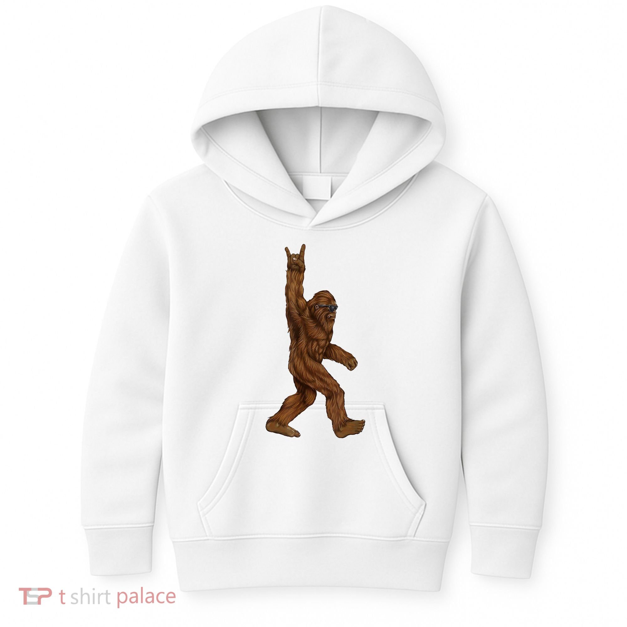 Bigfoot Rock On Kids Hoodie