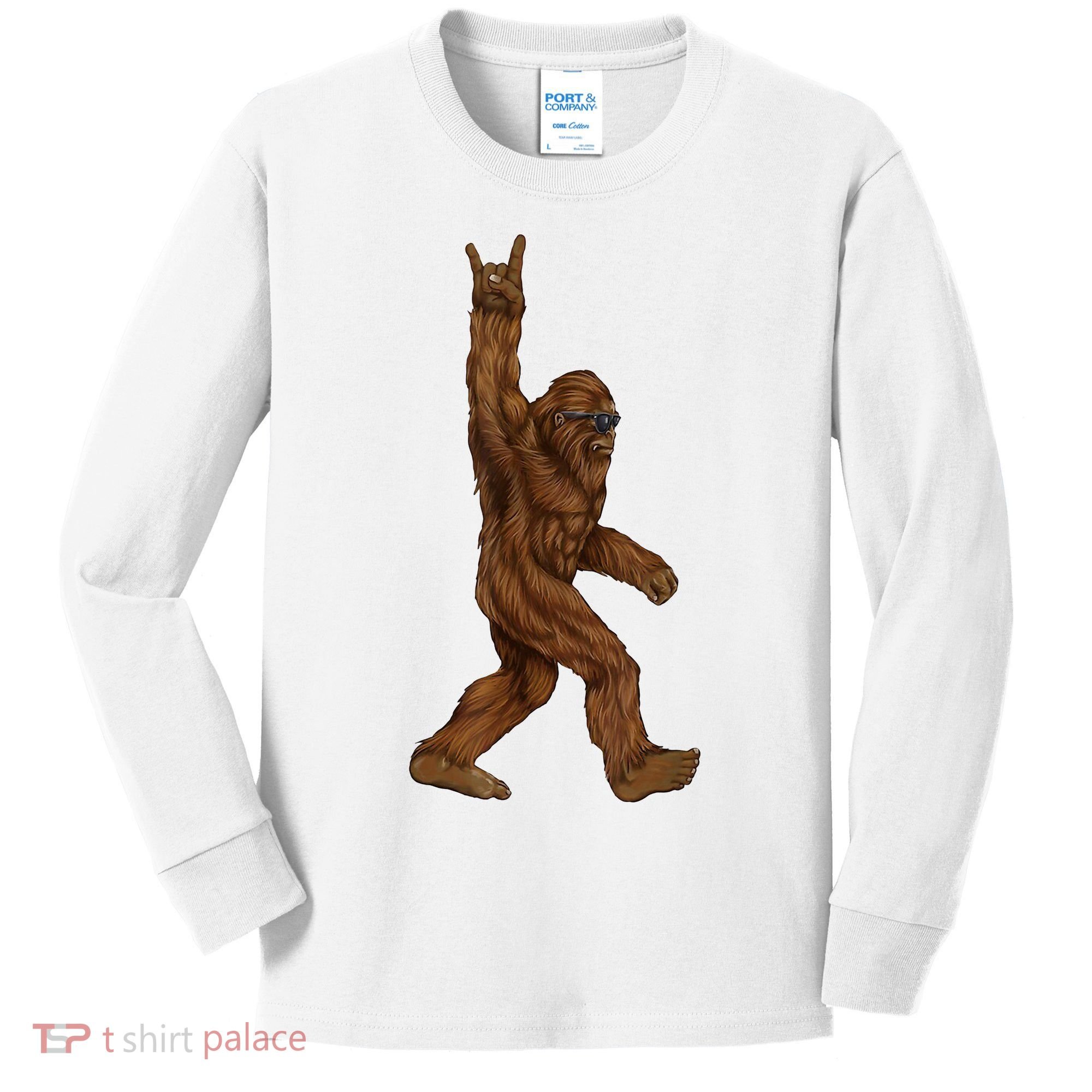 Bigfoot Rock On Kids Long Sleeve Shirt