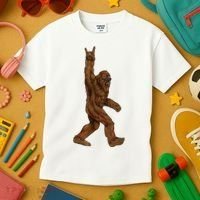 Bigfoot Rock On Kids T-Shirt thumb 3