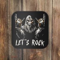 Bigfoot Rock On Funny Sasquatch Rock and Roll Let's Rock Coaster thumb 0