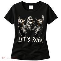 Bigfoot Rock On Funny Sasquatch Rock and Roll Let's Rock Women's T-Shirt thumb 0