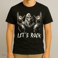 Bigfoot Rock On Funny Sasquatch Rock And Roll LetS Rock T-Shirt thumb 3