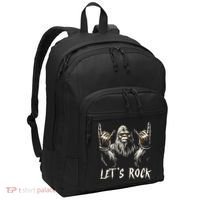 Bigfoot Rock On Funny Sasquatch Rock And Roll LetS Rock Port Authority Basic Backpack thumb 0