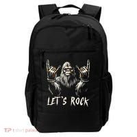 Bigfoot Rock On Funny Sasquatch Rock And Roll LetS Rock Backpack thumb 0
