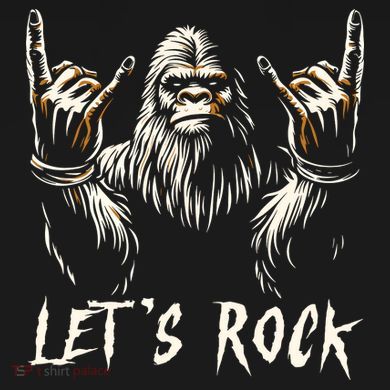 Bigfoot Rock On Funny Sasquatch Rock And Roll LetS Rock Button