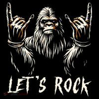 Bigfoot Rock On Funny Sasquatch Rock And Roll LetS Rock Coffee Mug thumb 5