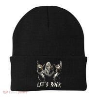 Bigfoot Rock On Funny Sasquatch Rock And Roll LetS Rock Beanie thumb 0