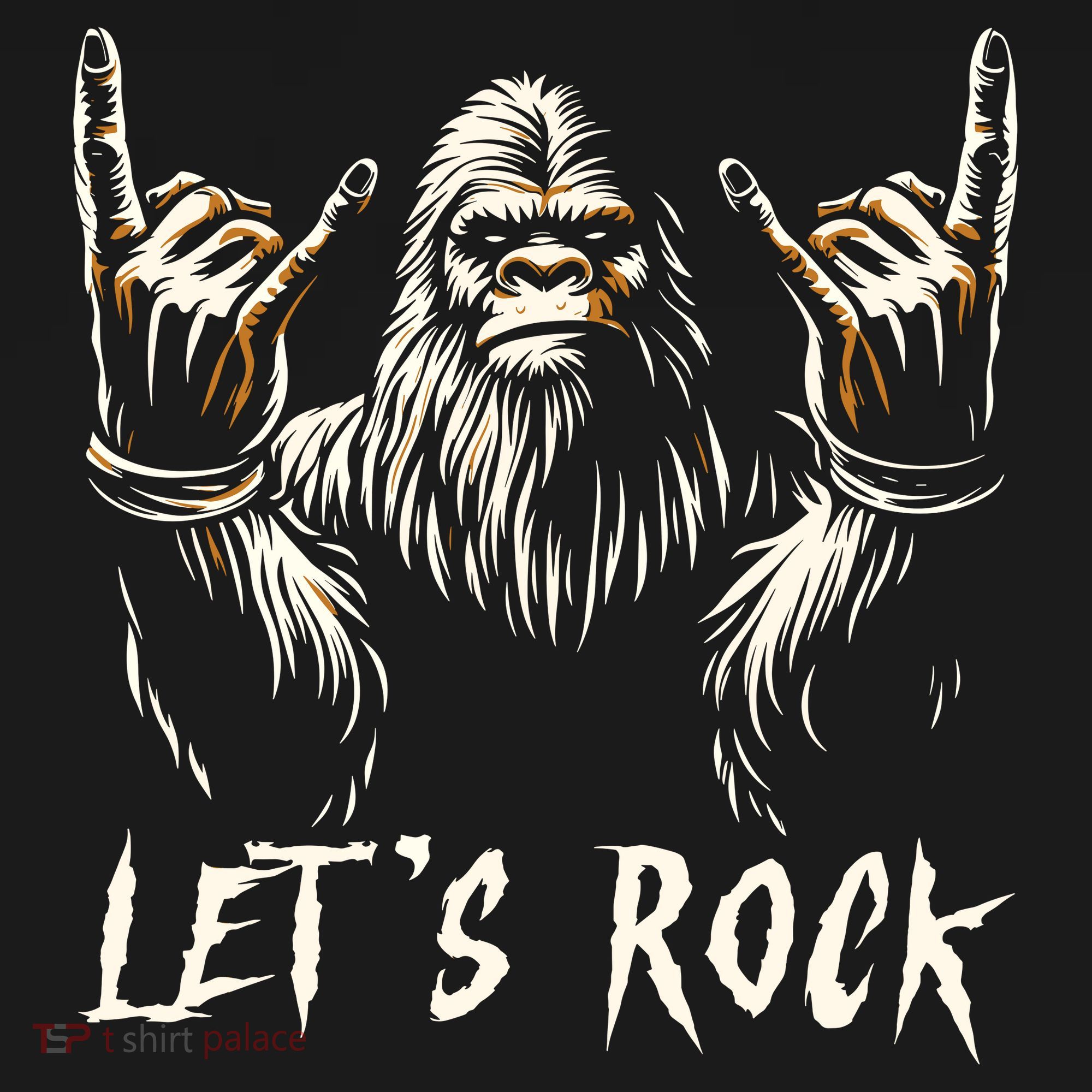 Bigfoot Rock On Funny Sasquatch Rock And Roll LetS Rock Coaster