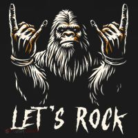 Bigfoot Rock On Funny Sasquatch Rock And Roll LetS Rock Women's Hoodie thumb 2
