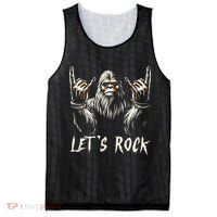 Bigfoot Rock On Funny Sasquatch Rock And Roll LetS Rock Mesh Reversible Basketball Jersey Tank thumb 0