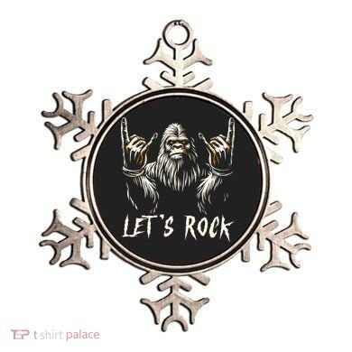 Bigfoot Rock On Funny Sasquatch Rock And Roll LetS Rock Ornament