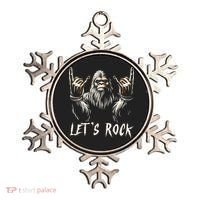 Bigfoot Rock On Funny Sasquatch Rock And Roll LetS Rock Ornament thumb 0