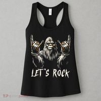 Bigfoot Rock On Funny Sasquatch Rock And Roll LetS Rock Women's Tank Top thumb 3