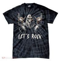 Bigfoot Rock On Funny Sasquatch Rock And Roll LetS Rock Tie-Dye T-Shirt thumb 0