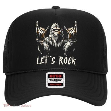 Bigfoot Rock On Funny Sasquatch Rock And Roll LetS Rock Hat