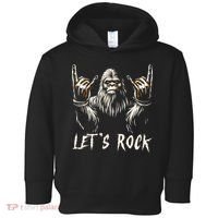 Bigfoot Rock On Funny Sasquatch Rock And Roll LetS Rock Toddler Hoodie thumb 0
