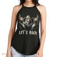 Bigfoot Rock On Funny Sasquatch Rock And Roll LetS Rock Women's Perfect Tri Rocker Tank thumb 2