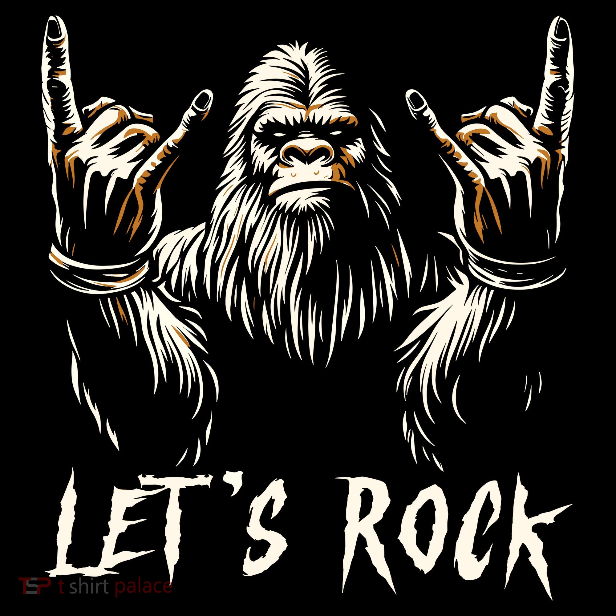 Bigfoot Rock On Funny Sasquatch Rock And Roll LetS Rock Kids Colorblock Raglan Jersey