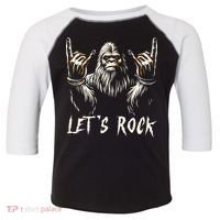 Bigfoot Rock On Funny Sasquatch Rock And Roll LetS Rock Toddler Fine Jersey T-Shirt thumb 0