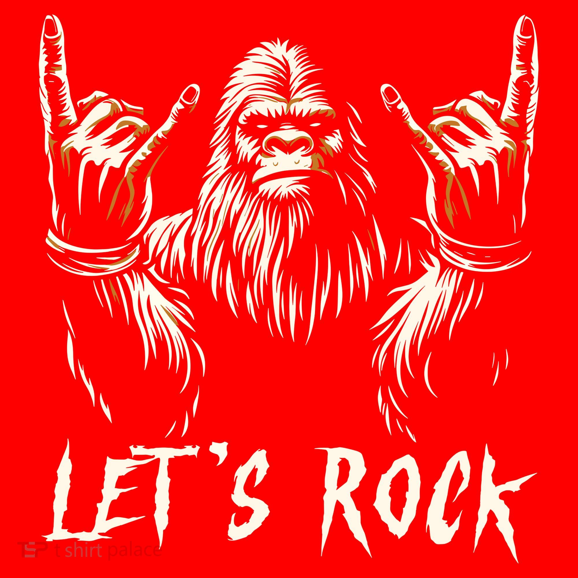 Bigfoot Rock On Funny Sasquatch Rock And Roll LetS Rock Santa Hat