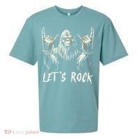 Bigfoot Rock On Funny Sasquatch Rock And Roll LetS Rock Sueded Cloud Jersey T-Shirt thumb 0