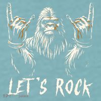 Bigfoot Rock On Funny Sasquatch Rock And Roll LetS Rock Sueded Cloud Jersey T-Shirt thumb 2