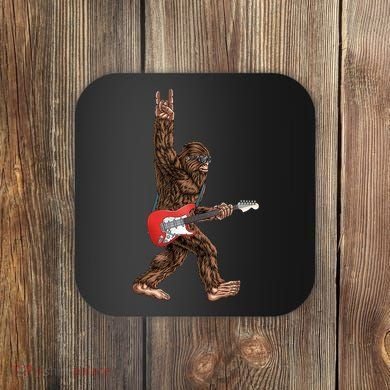 Bigfoot Rock On Guitar Coaster