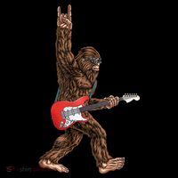 Bigfoot Rock On Guitar Kids Colorblock Raglan Jersey thumb 2