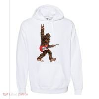 Bigfoot Rock On Guitar Comfort Colors Garment-Dyed Hooded Sweatshirt thumb 0