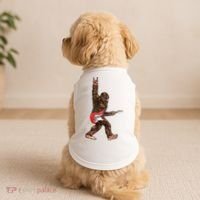 Bigfoot Rock On Guitar Doggie Tank thumb 2