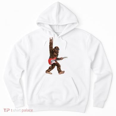 Bigfoot Rock On Guitar Hoodie