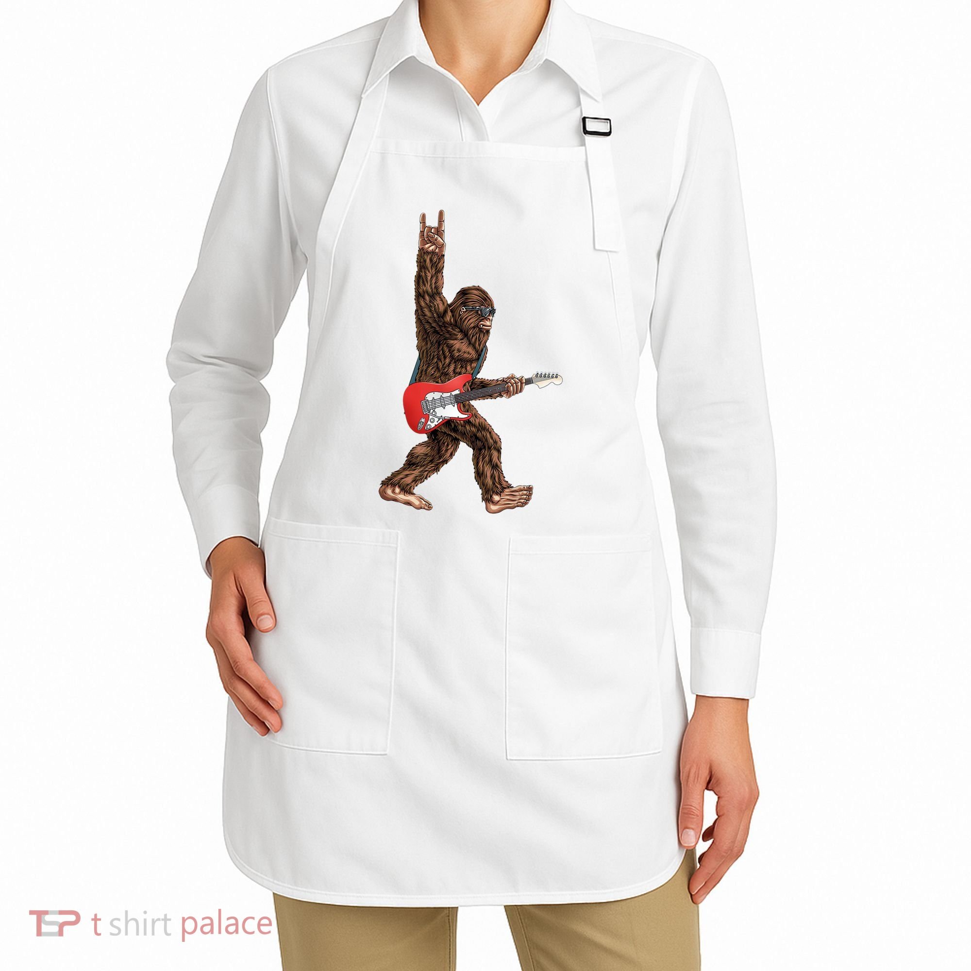 Bigfoot Rock On Guitar Apron