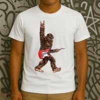 Bigfoot Rock On Guitar T-Shirt thumb 3