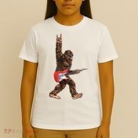 Bigfoot Rock On Guitar T-Shirt thumb 4