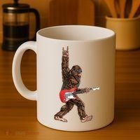 Bigfoot Rock On Guitar Coffee Mug thumb 4