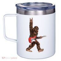 Bigfoot Rock On Guitar 12oz Stainless Steel Coffee Mug thumb 2