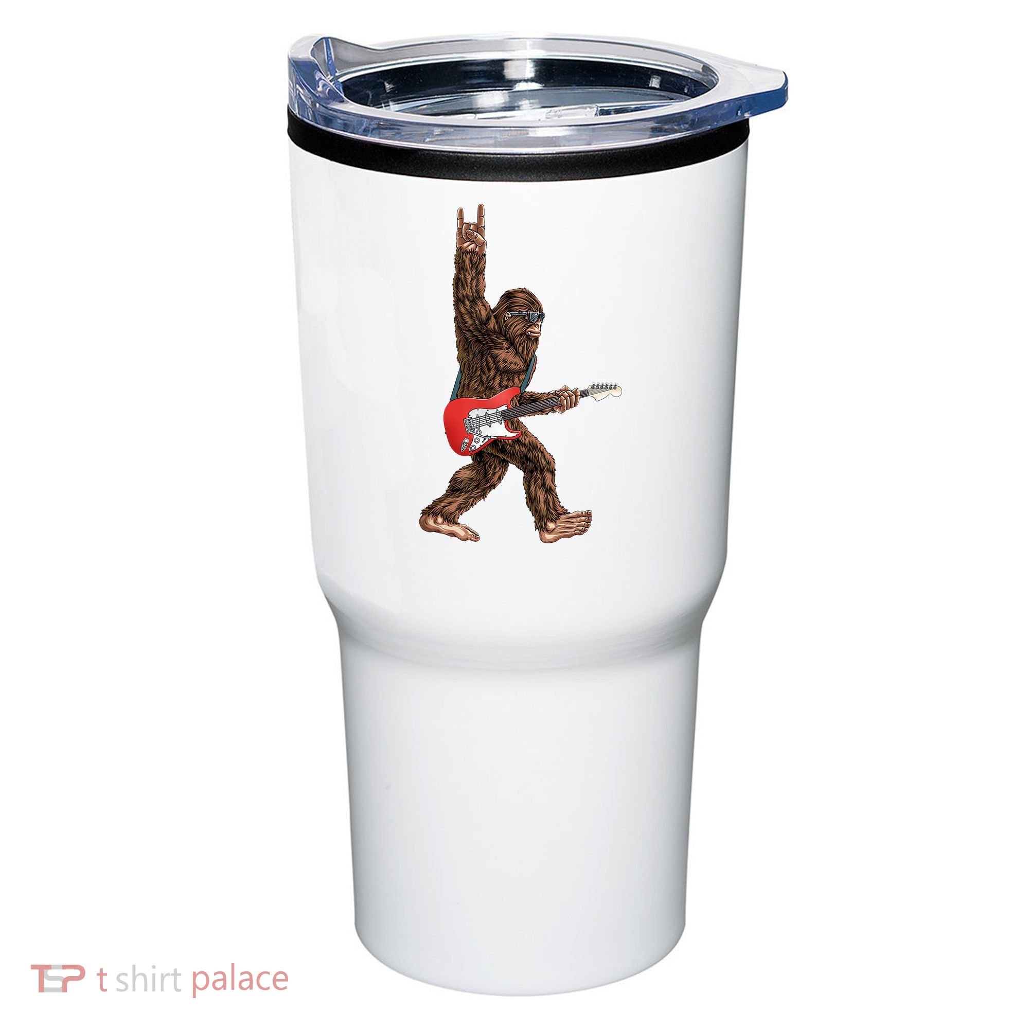 Bigfoot Rock On Guitar Tumbler