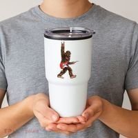 Bigfoot Rock On Guitar Tumbler thumb 2
