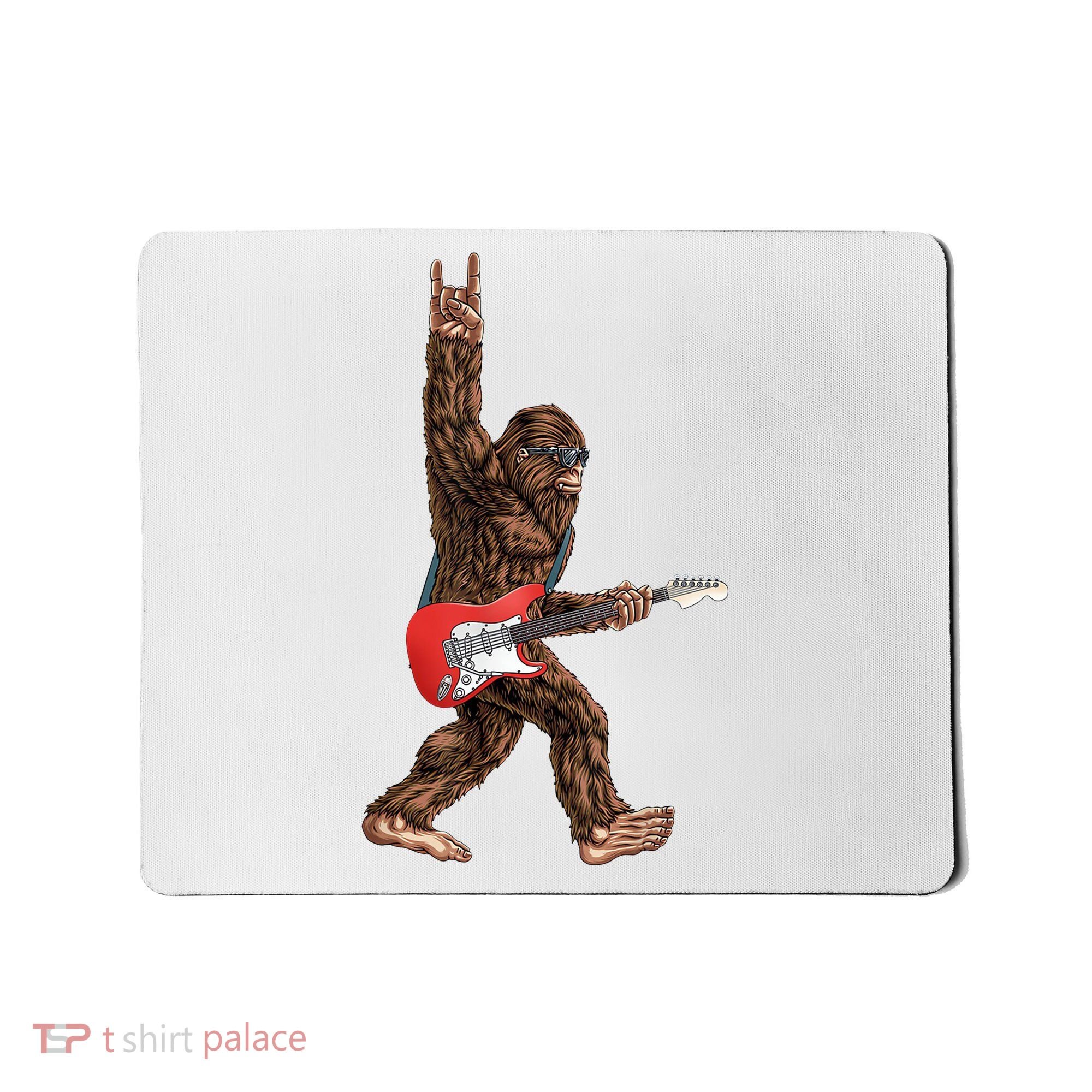 Bigfoot Rock On Guitar Mousepad