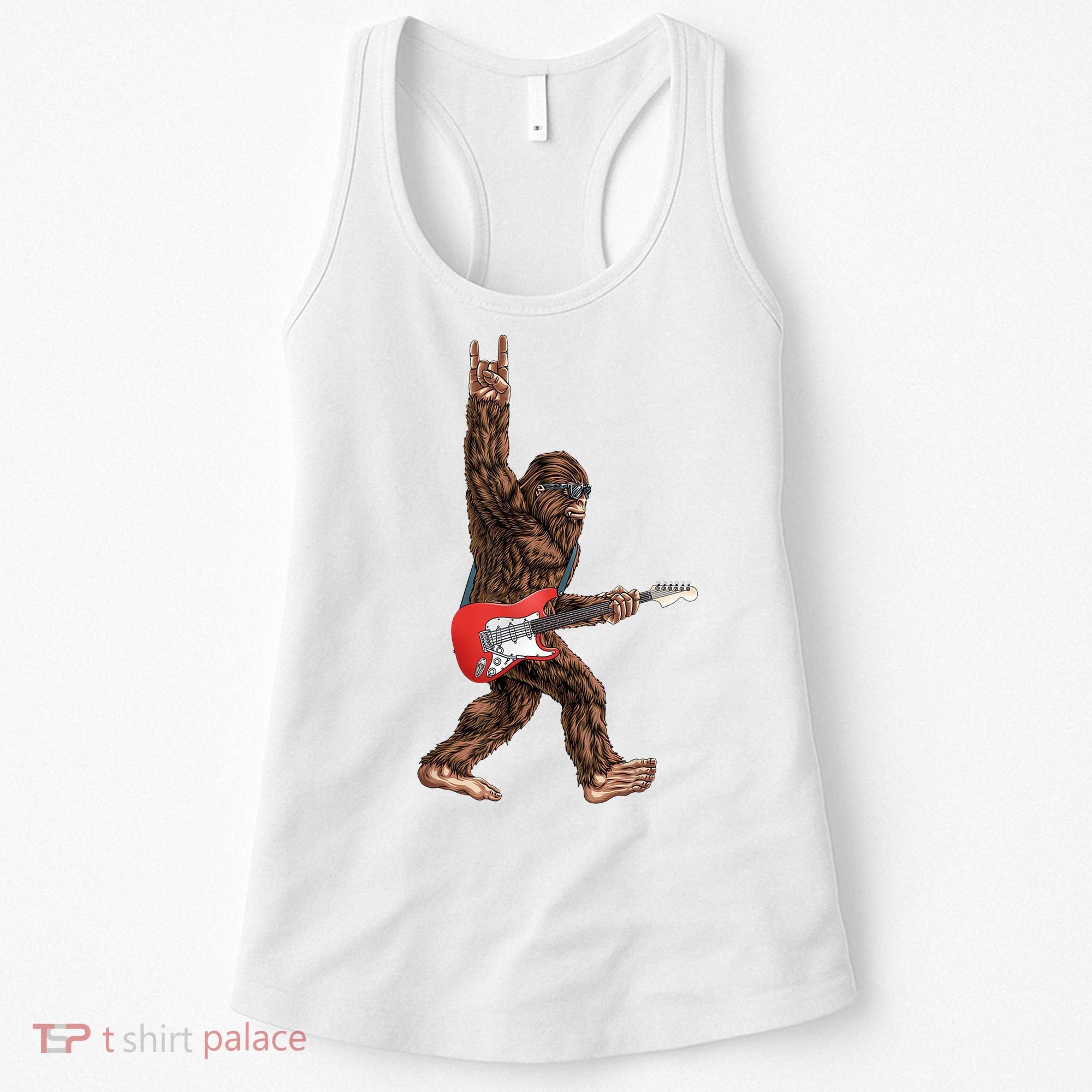 Bigfoot Rock On Guitar Women's Tank Top